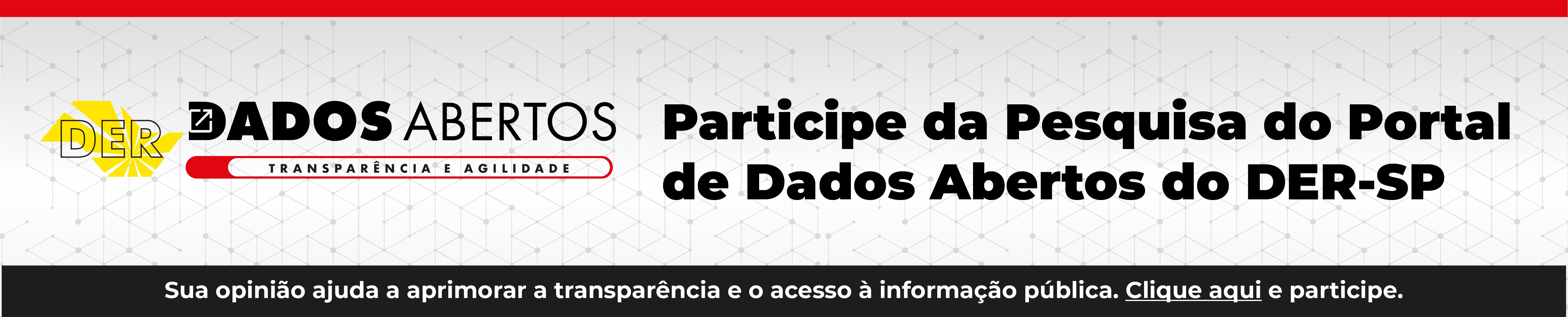 Pesquisa Portal de Dados Abertos DER-SP