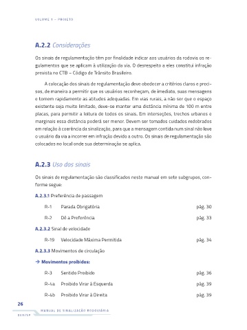 Características dos sinais de Regulamentação.